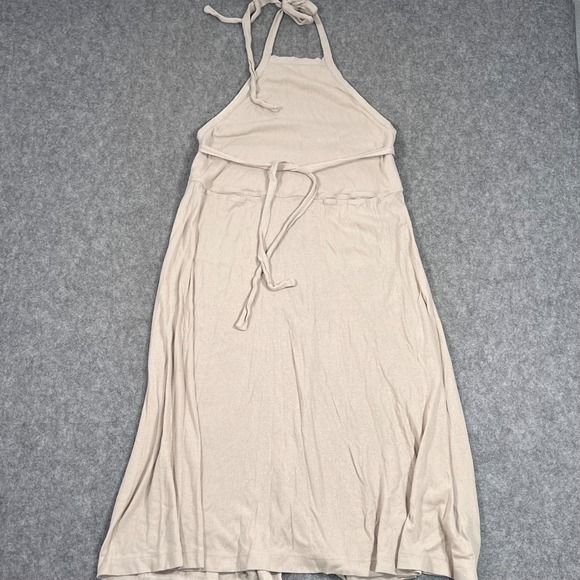 Free People Dresses & Skirts - Free People FP Beach Beige Cooper Midi Wrap‎ Halter Dress Women's Size XS